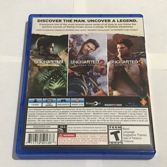 PS4 Uncharted The Nathan Drake Collection For PlayStation 4 - Picture 2 of 4